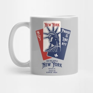 New york playing cards graphic. Mug